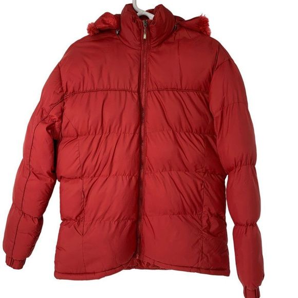 Tomason Girls Youth Red Puffer Jacket XXL 18 Goose Down Cold Weather 4028 - Picture 1 of 11